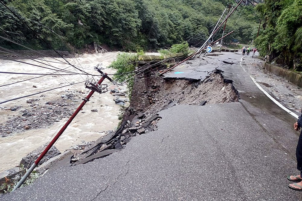 Heavy monsoon rains in Rudraprayag - | Photo: PTI
